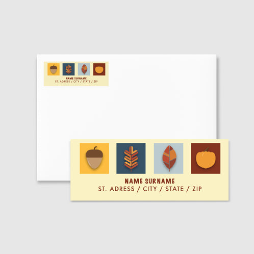 Autumn Address Label