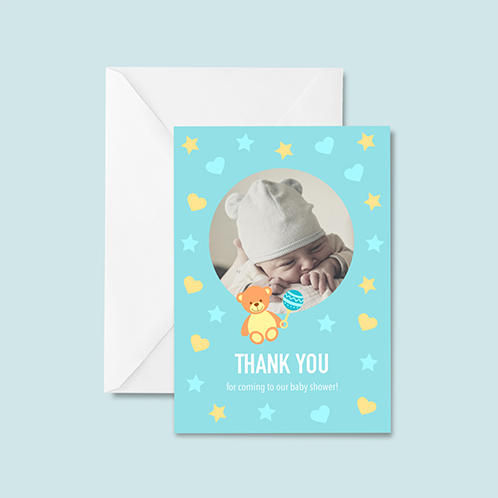 Baby Shower Photo Thank You Card