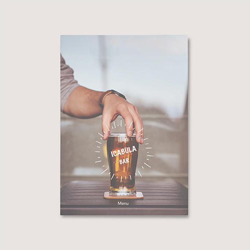 Bar Single Page With Cover Menu