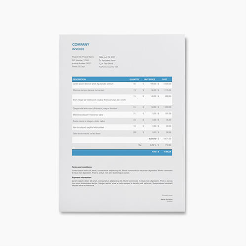 Basic Invoice 10
