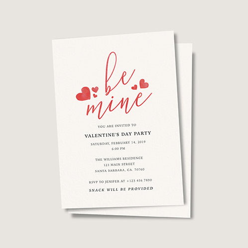Be Mine Valentine's Invitation
