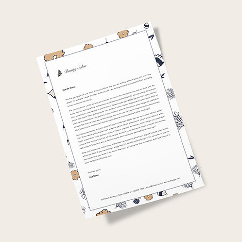 Beauty Salon Letterhead
