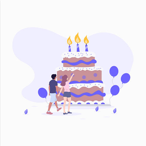 Birthday Cake Illustration