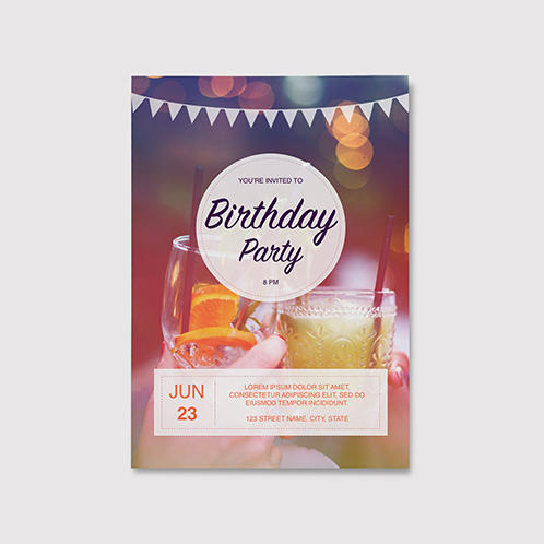 Birthday Drinks Flyer