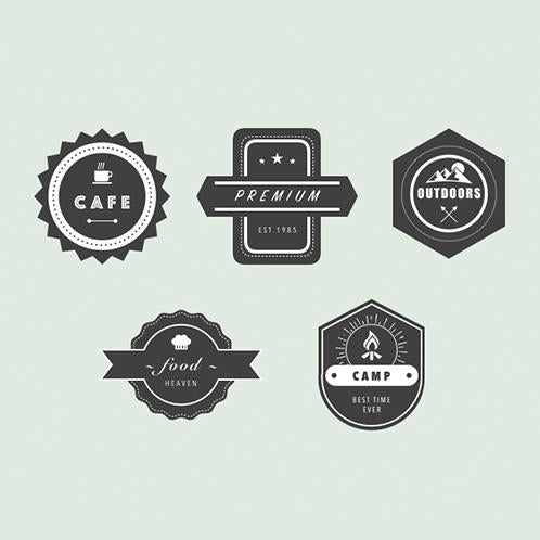 Black Vintage Badges