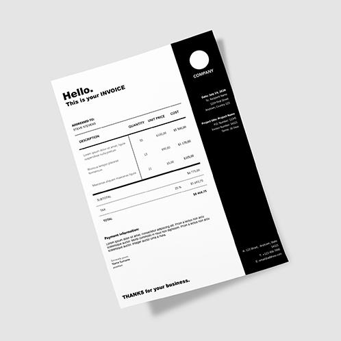 Black & White Invoice 02