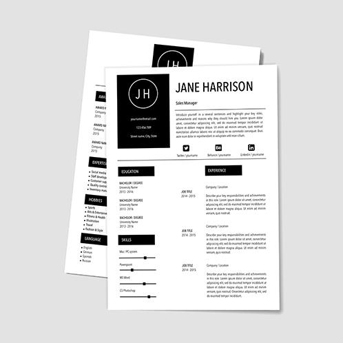 Black & White Resume