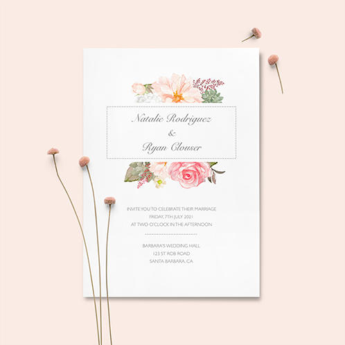 Bouquet Wedding Invitation