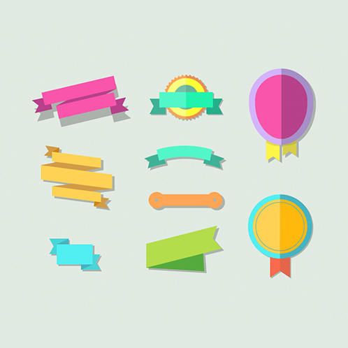 Bright Retro Ribbons