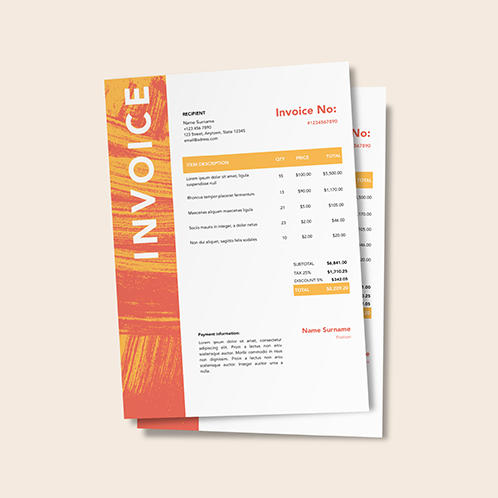 Brushstroke Invoice