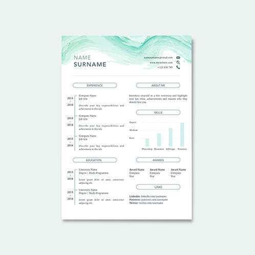 Brushstroke Resume