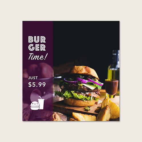 Burger Time Social Media Post
