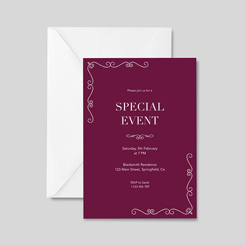 Burgundy Invitation