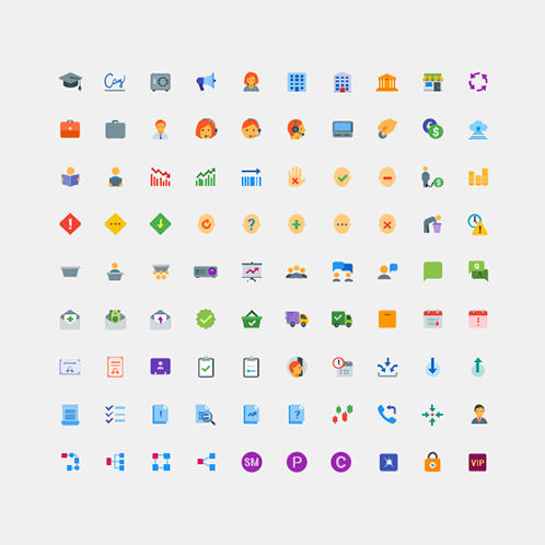 Business Color Icons