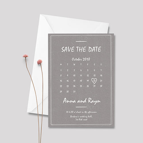 Calendar Wedding Invitation