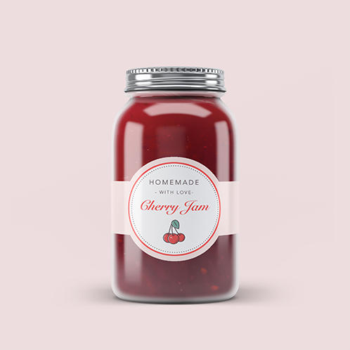 Cherry Jam Jar Label 01
