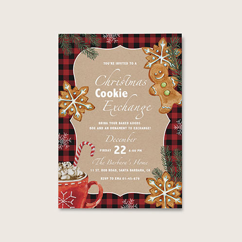 Christmas Cookie Exchange Invitation
