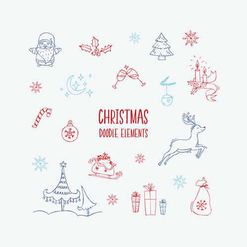 Christmas Doodle Elements