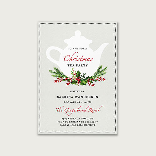 Christmas Tea Party Invitation