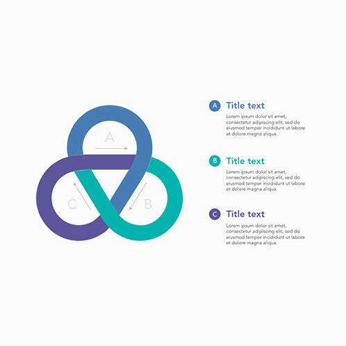Circular 3 Steps Diagram