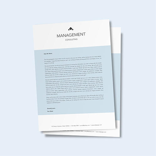 Clean Financial Letterhead