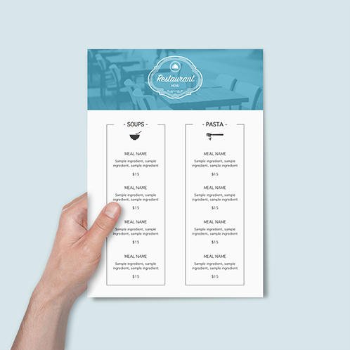 Clean Two Page Menu