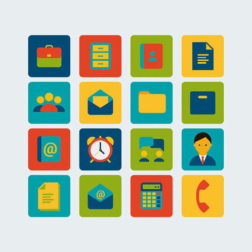 Colorful Office Icons