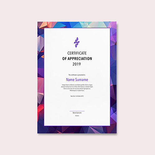 Colourful Casual Certificate