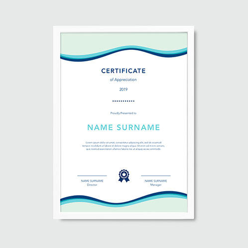 Curved Casual Certificate