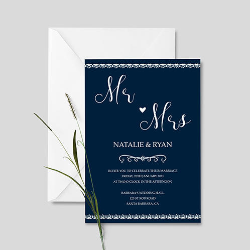 Dark Wedding Invitation