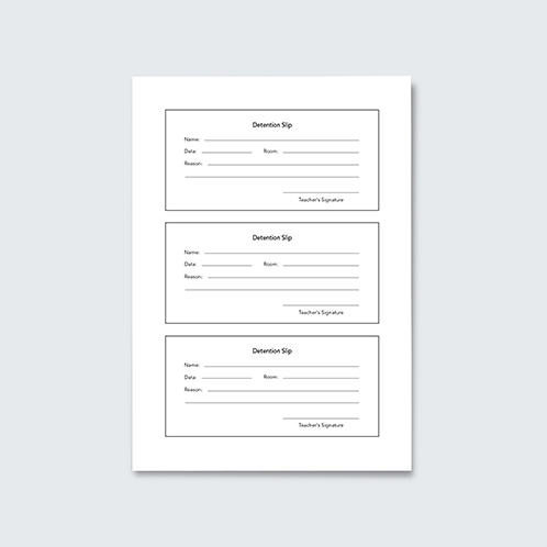 Detention Slip