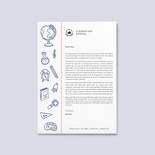 Elementary School Education Letterhead