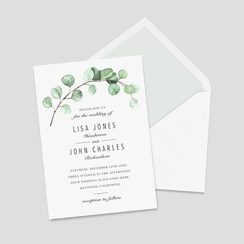 Eucalyptus Wedding Invitation