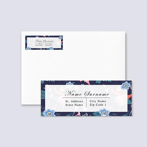 Floral Address Label