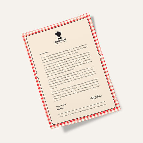 Food & Drink Letterhead