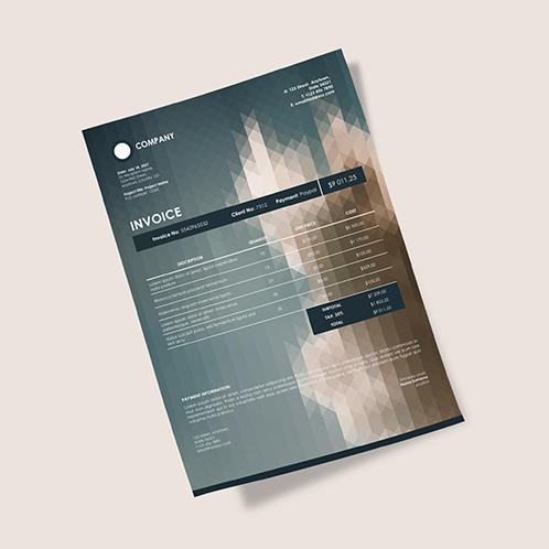 Geometric Blur Invoice