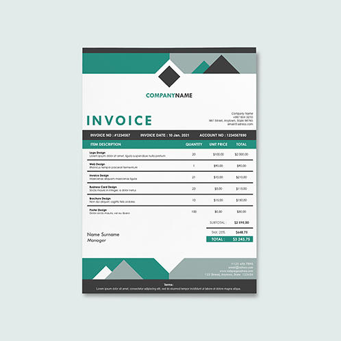 Geometric Invoice 02