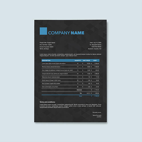 Geometrical Invoice 01