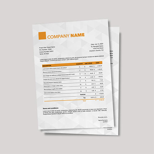 Geometrical Invoice 02