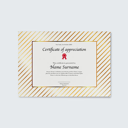Gold Casual Certificate