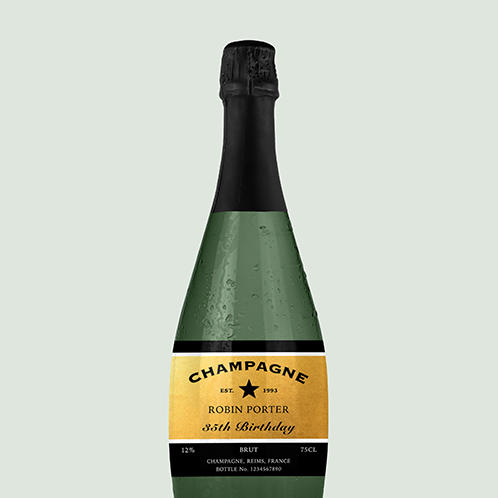 Gold Champagne Label