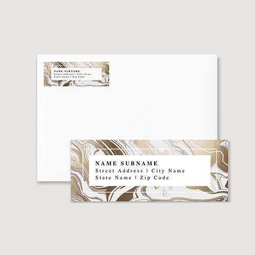 Gold Marble Address Label