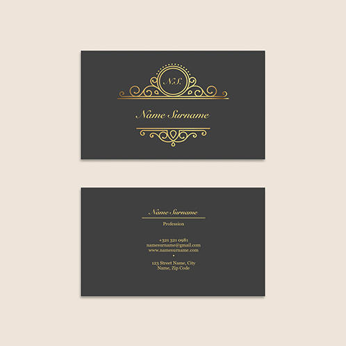 Gold Ornament Business Card