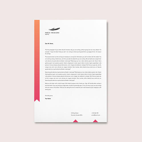 Gradient Letterhead