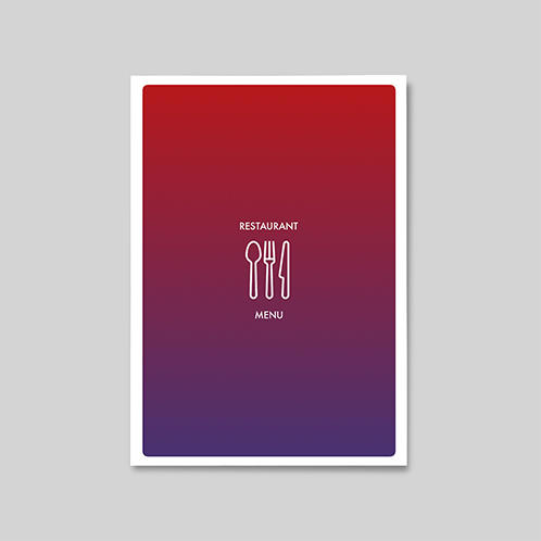 Gradient Single Page With Cover Menu