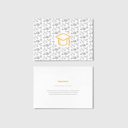 Graduation Doodle Pattern Card
