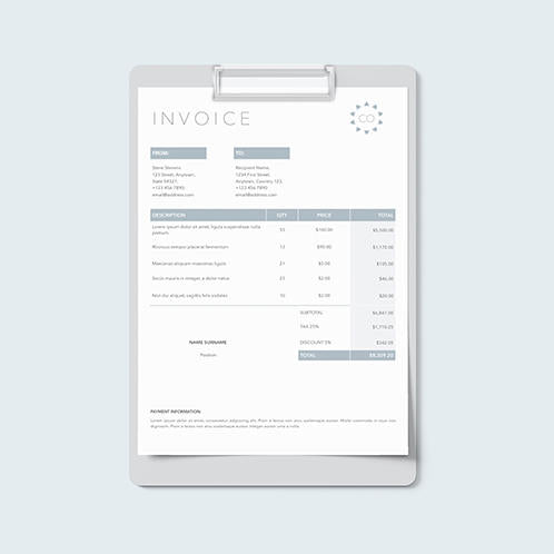 Grey Invoice