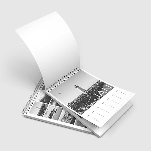 Grey Monthly Calendar