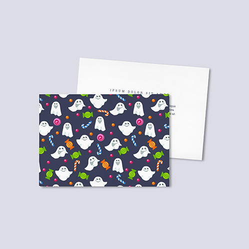 Halloween Ghost Pattern Card