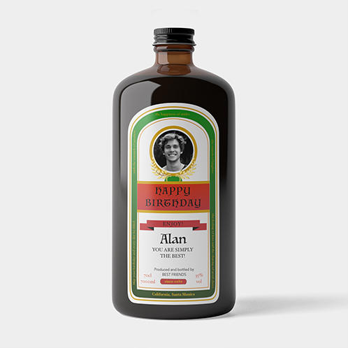 Happy Birthday Liqueur Label